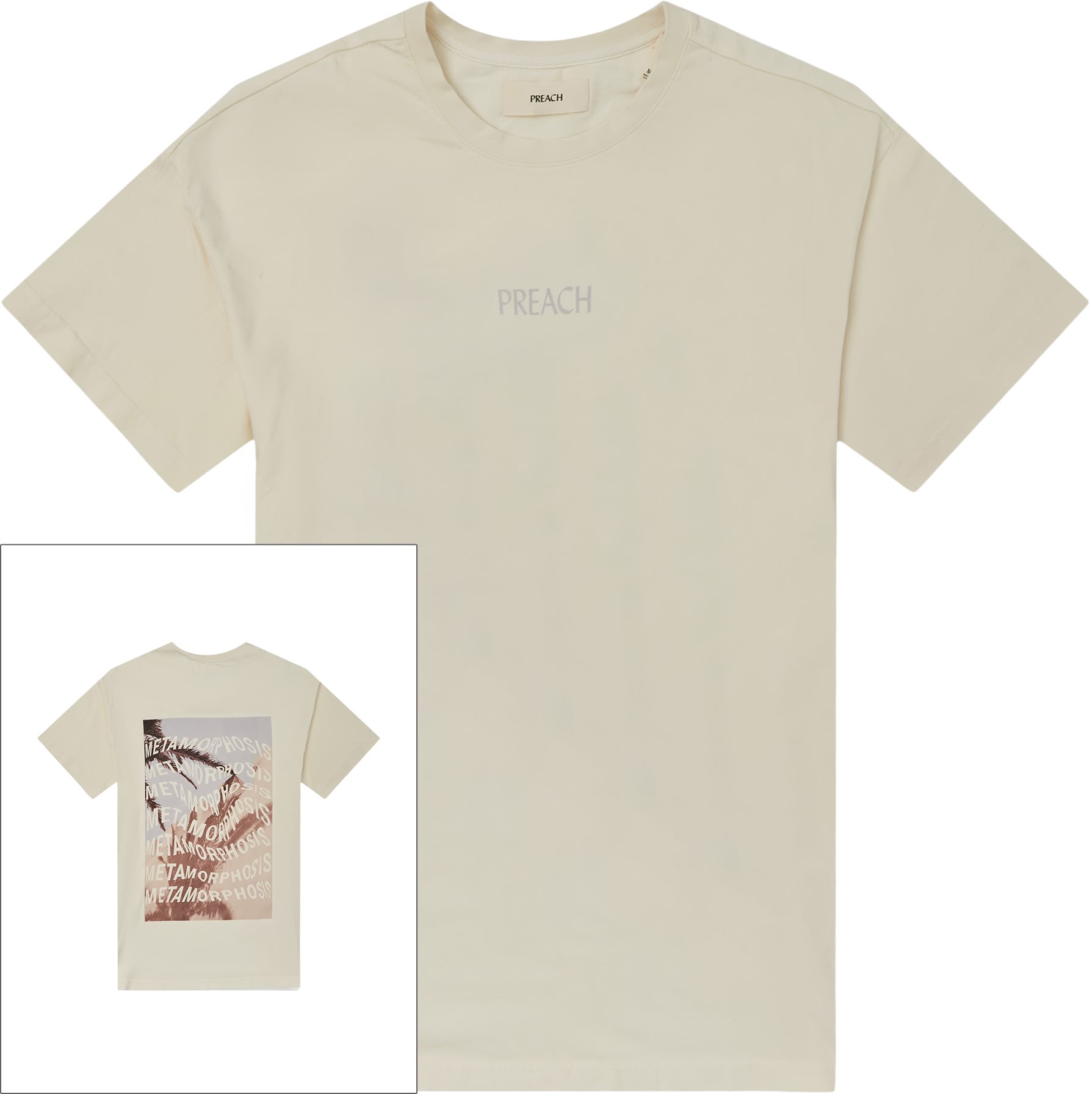Palm Tee - T-shirts - Oversize fit - Hvid